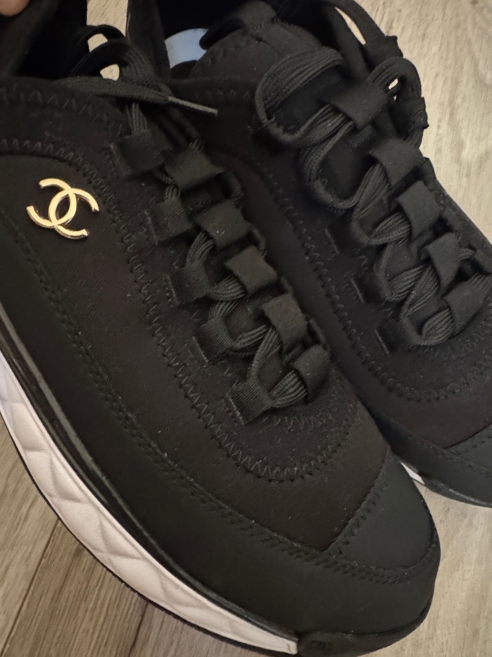 CHANEL Black and White Sneakers - Picture 7 of 7